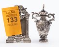 Sterling Silver - Urn Form Perfume Bottle Pendant & Ornate Frame & Both Stamped 925