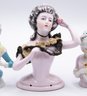 Collection Of Antique German Porcelain Half Dolls - 5 Total