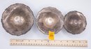 Antique Silver Plated Pedestal Dishes - Stamped - 3 Total