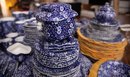 Burleigh Staffordshire England Calico Blue Collection - 178 Pieces - Large Collection