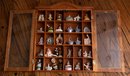 Vintage Wooden Cabinet Full Of Vintage/antique Trinkets