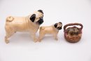 Rare Beswick Vintage Pug Dog Figurine Cut-mil Cupie - Collectible - Pair Of Pugs
