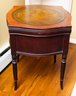 Vintage Two Drawer Cherry Finish Oval Side Table W Legs - Lot Of 2