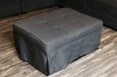 Ottoman W/ Matching Pillow That Opens Up To A Bed - Metal Base