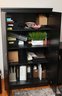 Black Shelving Cabinet W/ Key, Office Furniture - Contents Not Included
