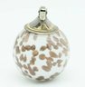 Murano Glass-Style Table Lighter Japan Vintage White Gold