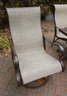 Cast Aluminum Patio Table W/ 6 Chairs & California Umbrella - See Description For Dimensions