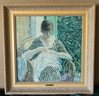On The Balcony By Frederick Frieseke, A Framed Oil Replica On Canvas