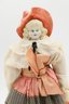 11' Antique All Bisque Bonnet Head Doll -  A2LB