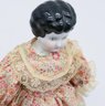 Antique Porcelain China Doll - Stamped Ok - Low Brow Doll - Rosy Cheeks -  12' Tall
