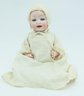 Baby Bisque Doll 2/0 #51, 5pc Composite Body, Glass Eyes, Opened Mouth