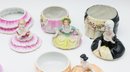 Lot Of 6 Vintage/antique Porcelain Trinket Boxes/powder Boxes