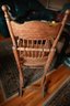 22' Bisque Doll, Marked J.D.K. German #237 GJM 89 & Antique Vintage Victorian Oak High Chair  -