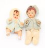 Vintage Doll's Prams(2), German Dollhouse Dolls Included(2), Miniatures
