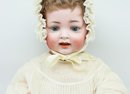 25' Hertel And Schwab Baby Character Doll 152 #13 , Dimples, Jointed Wrists, Made In Germany
