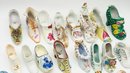 Large Lot Of Porcelain Miniature Shoes - Collectible