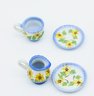 8 PC MINIATURE DOLLHOUSE CHINA YELLOW DAISY FLOWER TEA SET HAND PAINTED, Miniature Doll House Tea Set