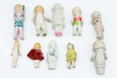 All Bisque Doll Made In Germany & Japan - Antique -  10 Total