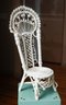 28' Kammer & Reinhardt Simon Halbig 121 62 - White Wicker Doll Chair, Factory Finish Body, Please See All Pics