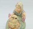 Vintage Very Rare Bethany Lowe Easter Paper Mache Child On Hatching Egg Container