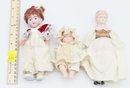 Antique/vintage Bisque Dolls - 3 Total - 1 German Doll - 2 Unknown Origin
