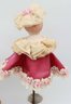 1920's Boudoir Lady Doll, Vintage Wind Up Music Doll, Porcelain Doll On Stick