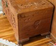 Vintage Japanese Domed Hand Caved Large Trunk - Rare