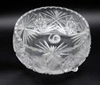 Cut Crystal Bowl For Fruit Or Salad On 3 Legs