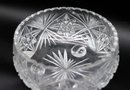Cut Crystal Bowl For Fruit Or Salad On 3 Legs
