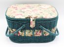 Vintage Sewing Basket W/ Sewing Materials Included