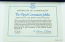 The Royal Coronation Jubilee PROOF SET OF THE BRITISH VIRGIN ISLAND, Certificate Of Authenticity Included