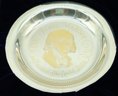 The James Madison Plate, Solid Sterling Silver Inlaid 24kt Gold Plate W/ Certificate Of Authenticity Included