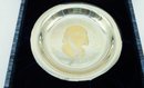 The James Madison Plate, Solid Sterling Silver Inlaid 24kt Gold Plate W/ Certificate Of Authenticity Included