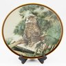 Hamilton Collection Great Horned Owl Plate Majestic Birds Of Prey COA