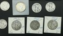 7 Walking Liberty Silver Half Dollar & 8 Franklin Half Dollars - Please See All Photos For Dates And Condition