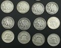Franklin Half Dollar Coins (20 Total) Dates Listed, See All Photos