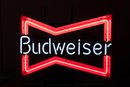 Vintage Budweiser Beer Neon Light Bar Sign Bow Tie Rare - Please See All Photos
