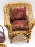 Doll Accessories, Mini Baskets & Small Wicker Chair
