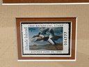 ROBERT STEINER FRAMED 1981 NEW MEXICO FOS 'PINTAILS'S/N PRINT, 2 STAMPS 1 SIGNED & NUMBERED 4777/10874