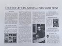 MICHAEL COLEMAN 1988 First National Park Stamps W/ Golden Proof Stamp Replica Medallion Edition Print 311/610