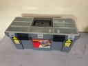 Large Plastic Toolbox Filled W/ Assorted Tools & Sockets