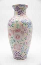 Porcelain Floral Vase Hand Painted In  Macau - Made In China
