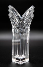 Mikasa Crystal Deco V Shaped Vase