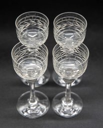 Ralph Lauren Crystal Claremont Wine Glass - Lot Of 4 - Rare