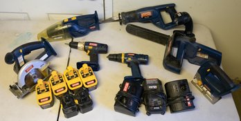 RYOBI Tools - Large Lot Of RYOBI Power Tools, Batteries & Chargers, 7 Power Tools - See All Photos
