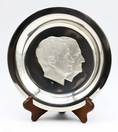 The Official 1975 Presidential Inauguration Plate, Richard Nixon & Spiro Agnew - Sterling Silver