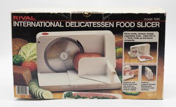 RIVAL International Delicatessen Food Slicer - In Original Box