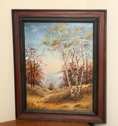 Oil On Canvas Landscape Painting Signed By W McLocklin -