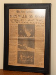 New York Times Front Page, July 21, 1969 - Framed - 'Men Walk On Moon'