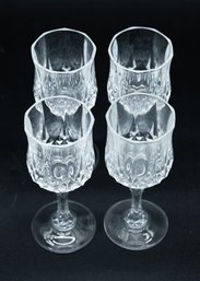 All Water Goblet Longchamp (Clear) By CRISTAL D'ARQUES-DURAND - Lot Of 4